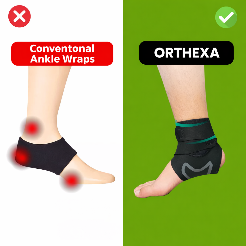 Ankle Support Brace | Compression Foot Wrap | Firm Heel Stability
