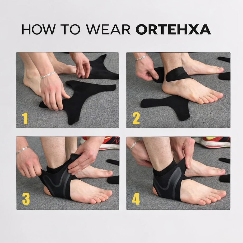 Ankle Support Brace | Compression Foot Wrap | Firm Heel Stability