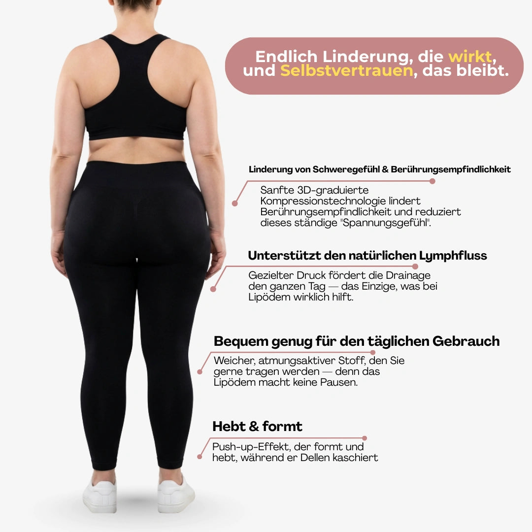 High-Waisted Compression Leggings for Lipoedema Pain Relief