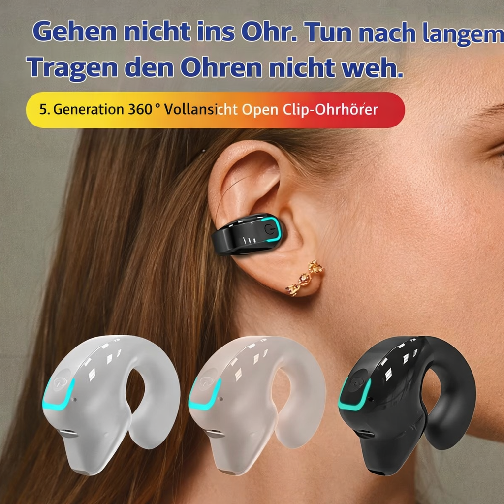 Clip-On Headphones | Pain-Free Fit & Open Sound Experience