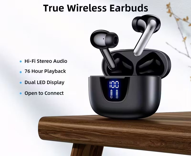 Wireless Earbuds with Long Battery Life and Clear Sound