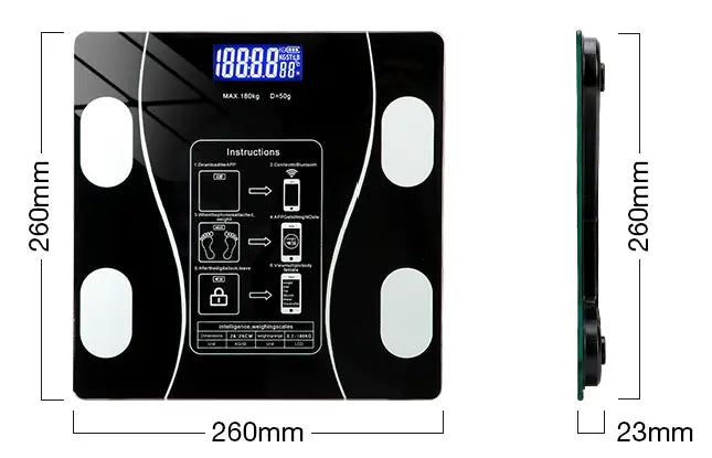 Bluetooth Body Scale | Accurate Measurement and Tracking App Integration