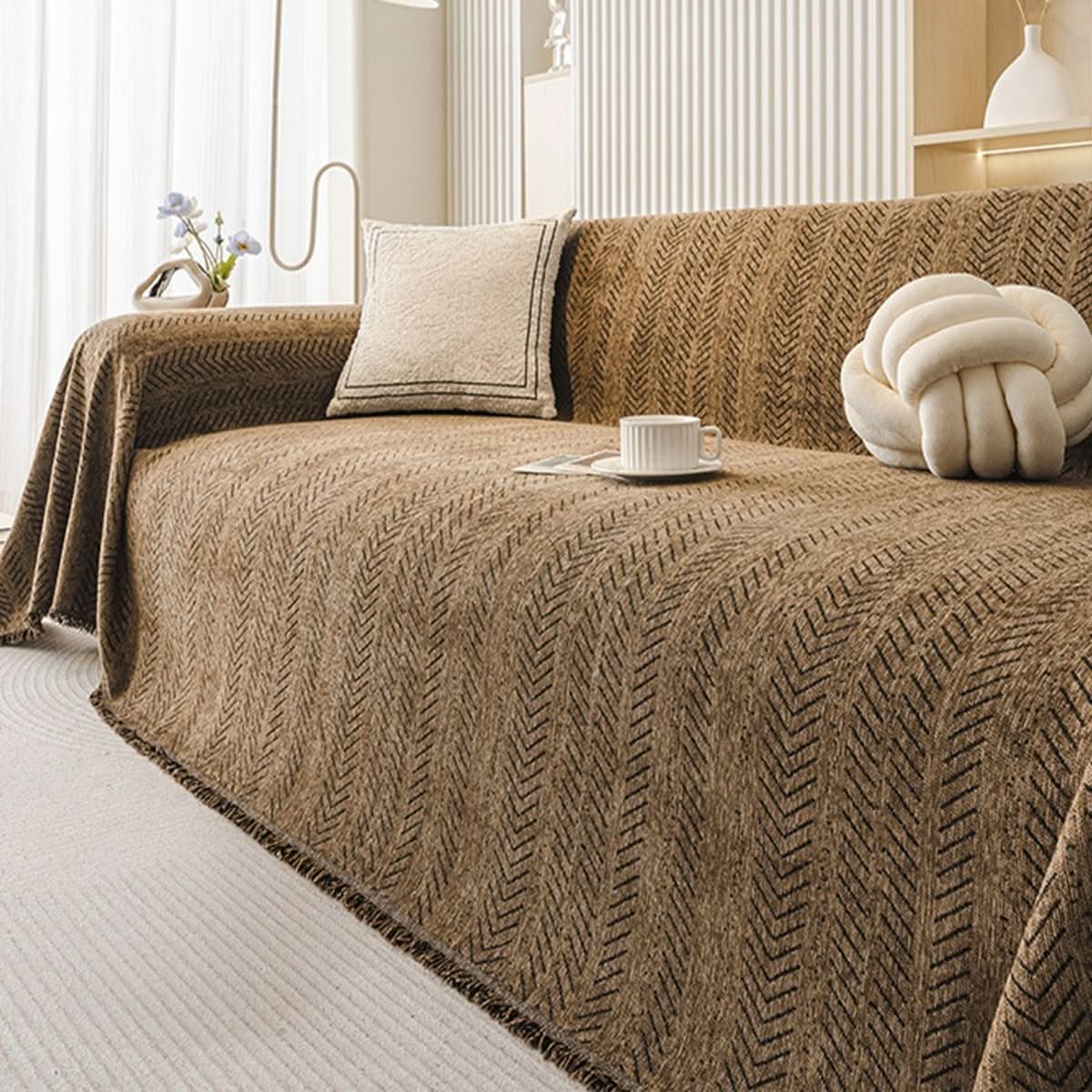 Durable and Washable Chenille Sofa Protector for Everyday Use