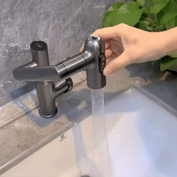 360° Swivel Kitchen Faucet | Adjustable Height | Temperature Display
