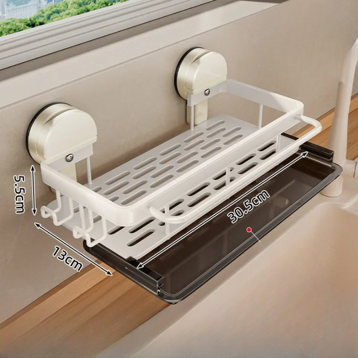 Kitchen Shelf with Strong Suction Mount | Open Drainage System