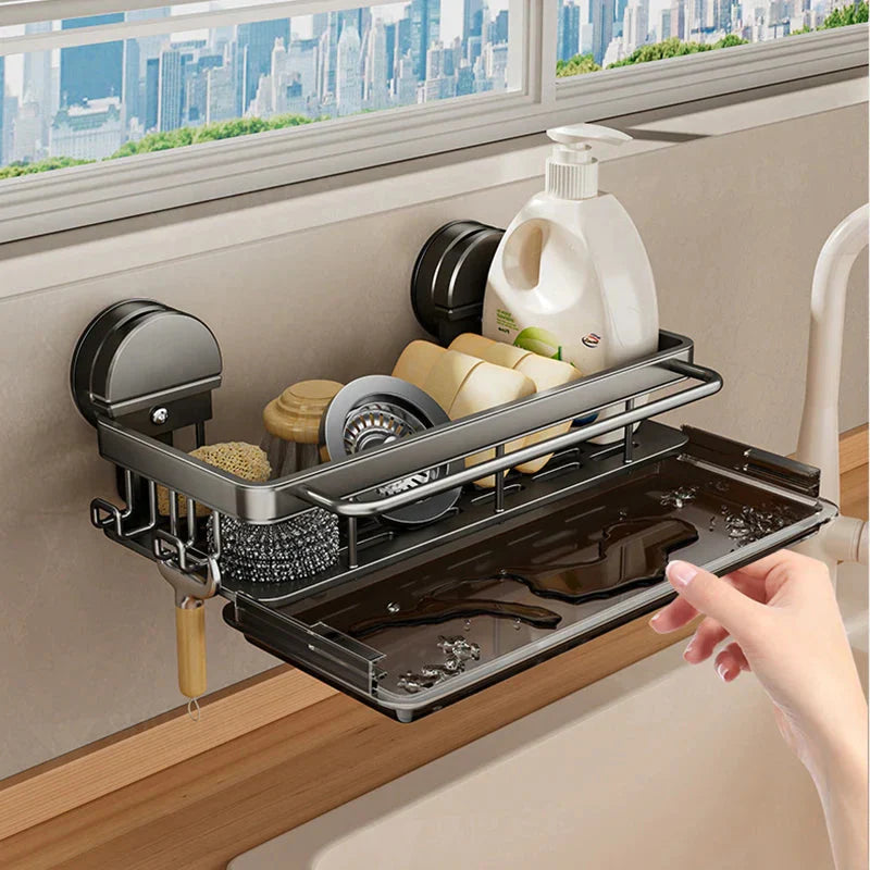 Kitchen Shelf with Strong Suction Mount | Open Drainage System