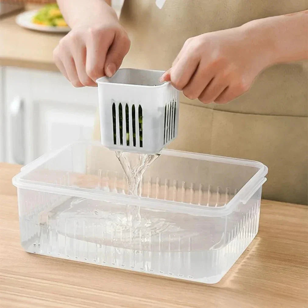 Stackable Box for Moisture Control – Refrigerator Organizer