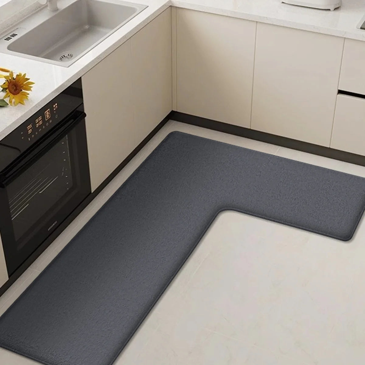Corner Comfort Kitchen Mat – Soft, Washable & Non-Slip Design