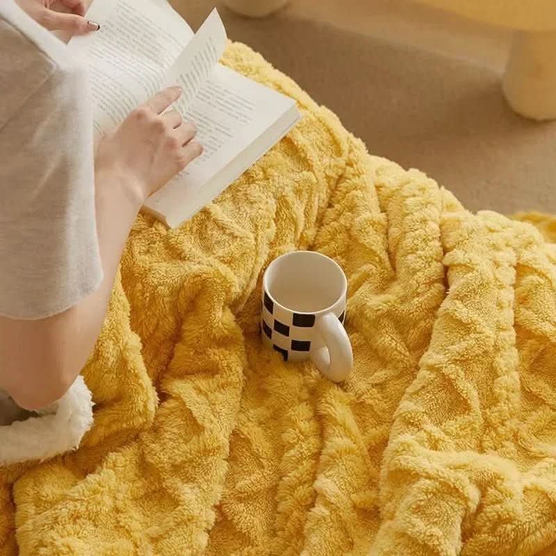 Cozy Lambswool Throw Blanket for Comfortable Evening Relaxation
