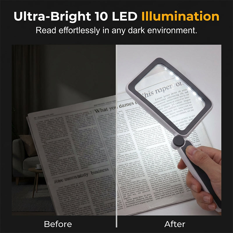 Rechargeable Folding LED Magnifying Lamp | Glare-Free Reading Light