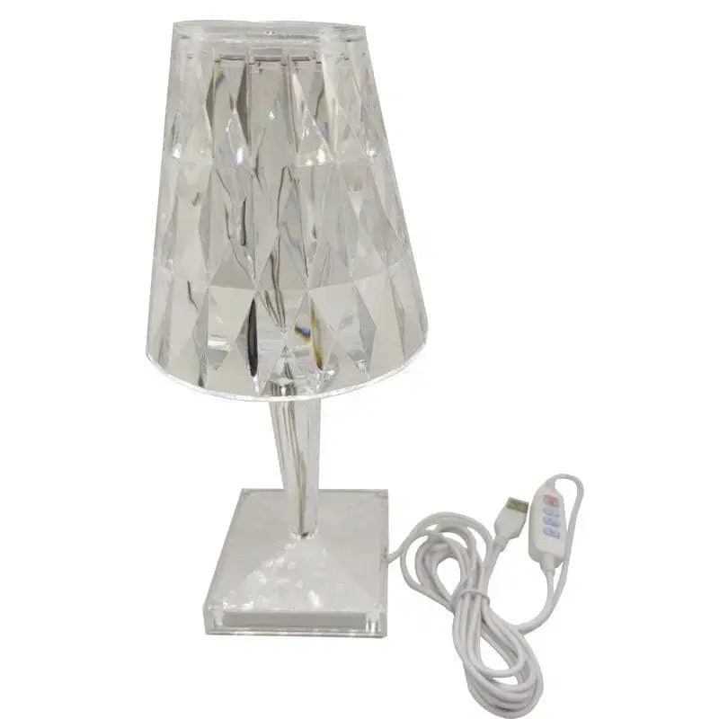 Wireless Crystal Table Lamp with LED Light