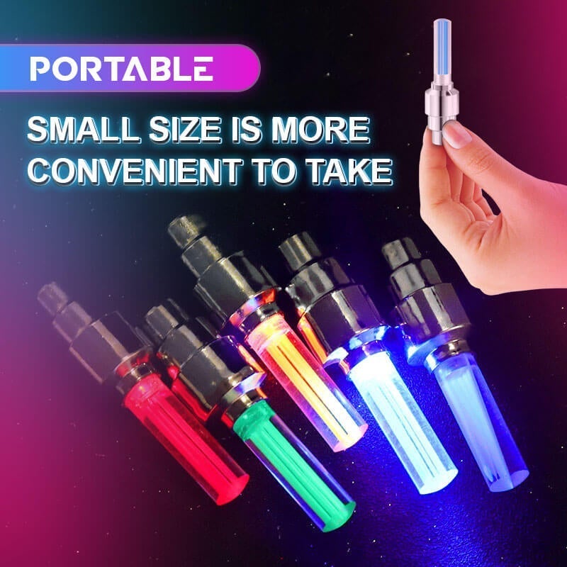 Waterproof Valve Cap Light with LED Wheel Illumination