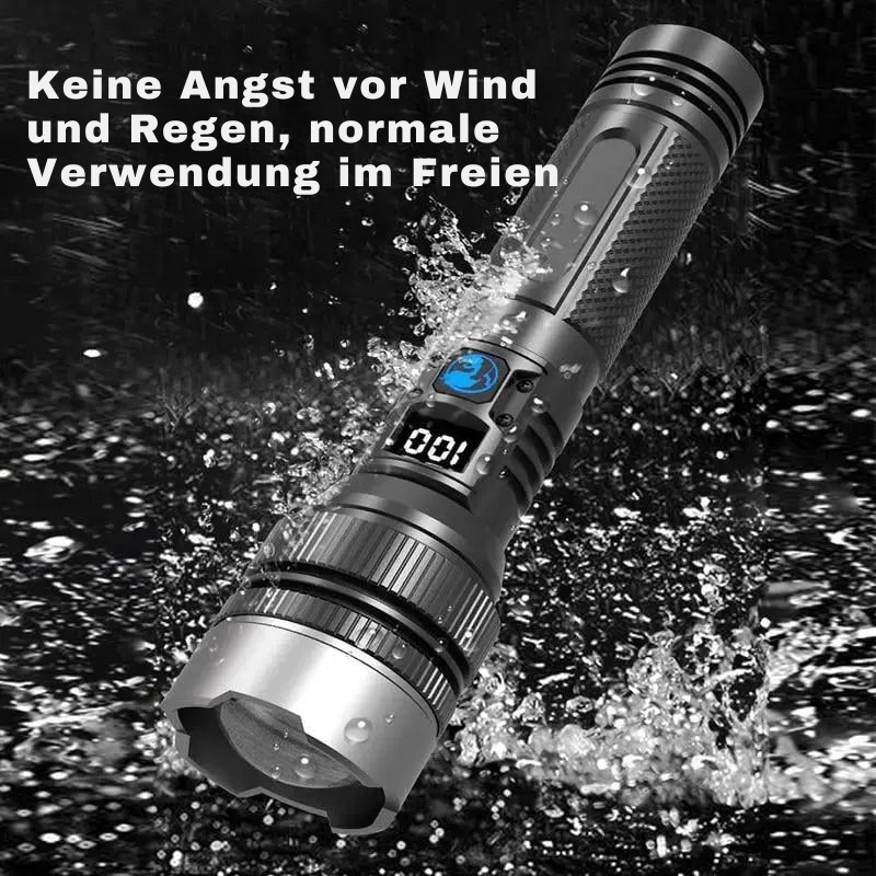 Waterproof LED Flashlight with Zoom Function - Ultra Bright