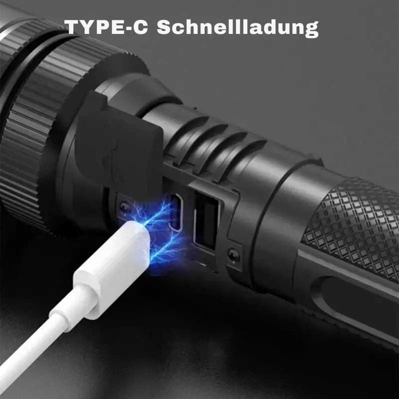 Waterproof LED Flashlight with Zoom Function - Ultra Bright