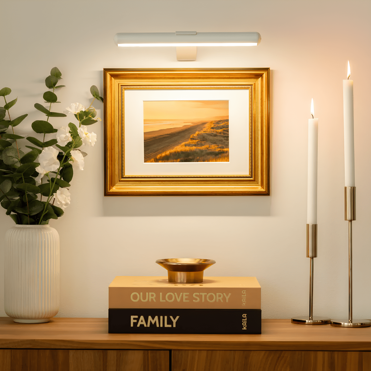 Dimmable LED Wall Light | Rechargeable Metal Design | Decorative Lighting