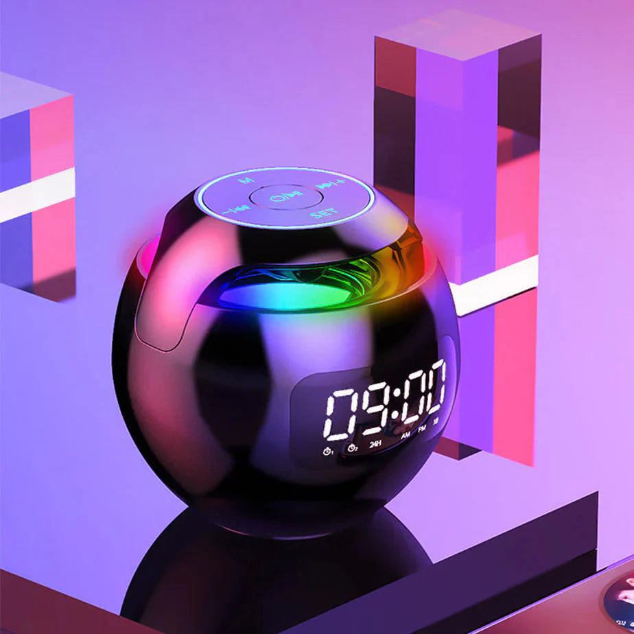 Smart LED Alarm Clock with Bluetooth Speaker & Color Modes