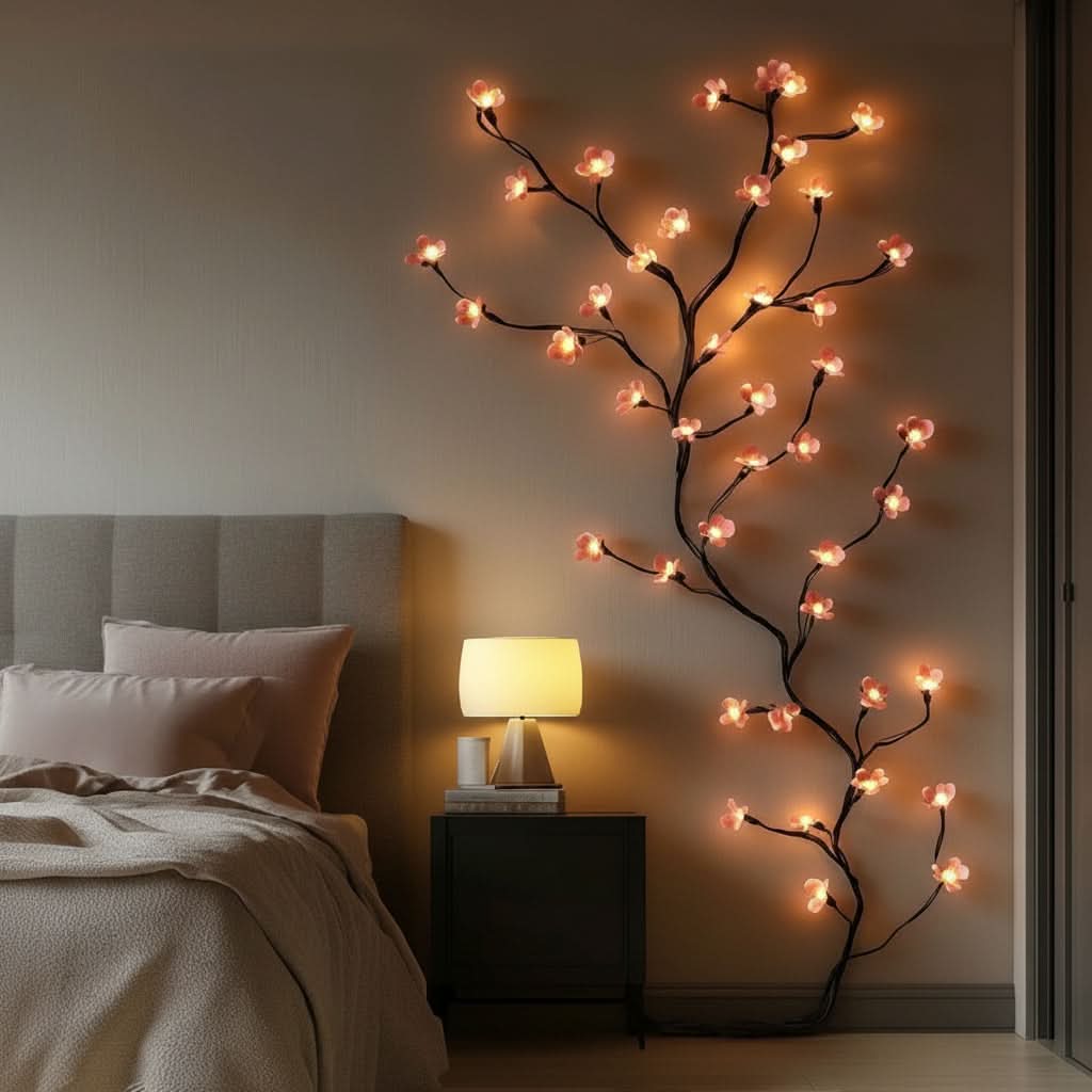 Decorative LED Wall Art Branch with Warm Ambient Light