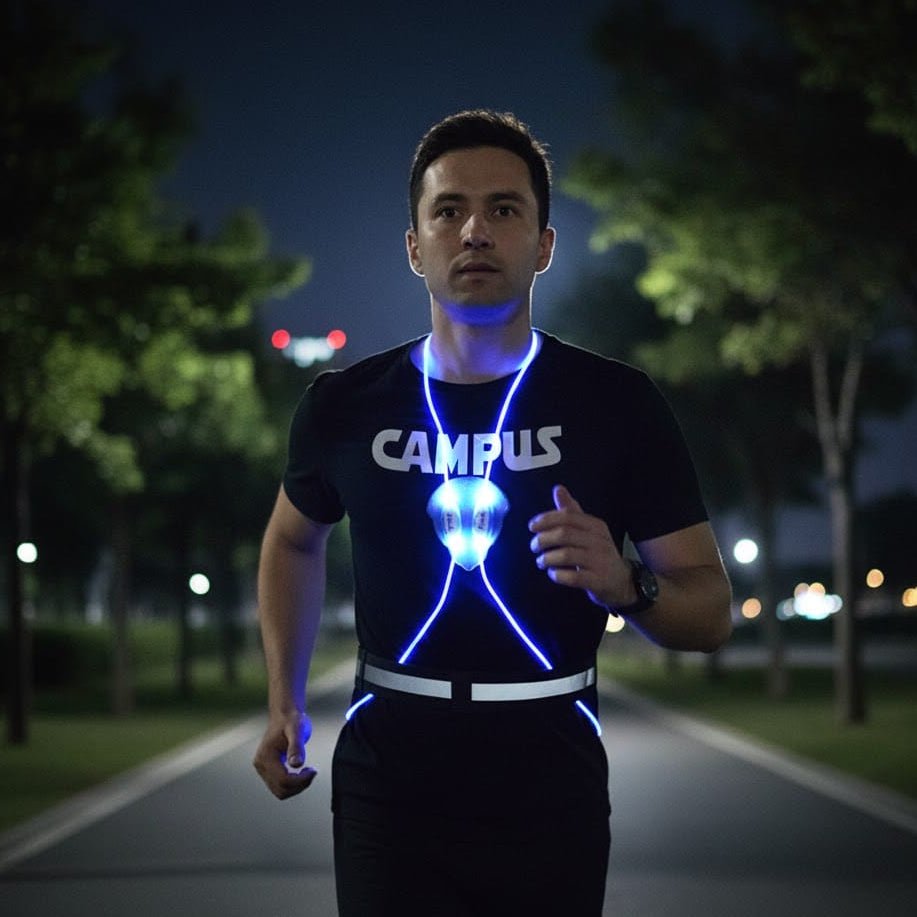 Illuminated Safety Vest for Jogging, Biking, and Walking