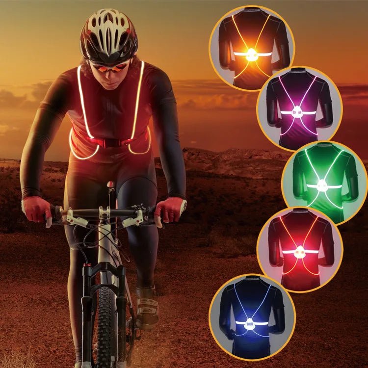 Illuminated Safety Vest for Jogging, Biking, and Walking