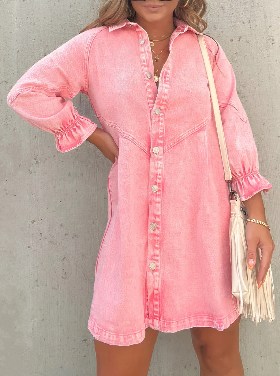 Long Sleeve Denim Dress for Women