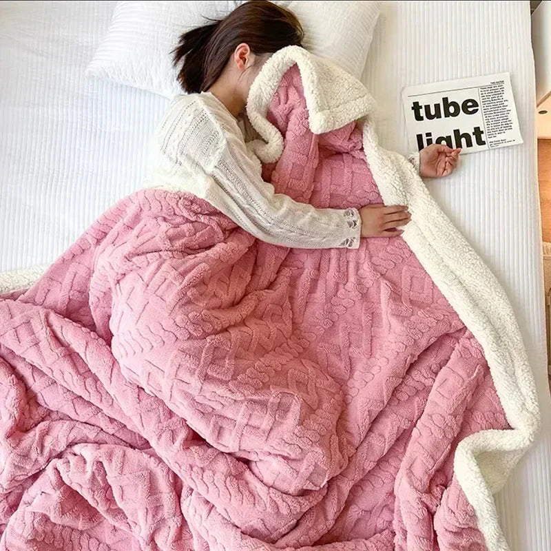 Plush Fleece Winter Throw – Ultimate Softness for Your Home