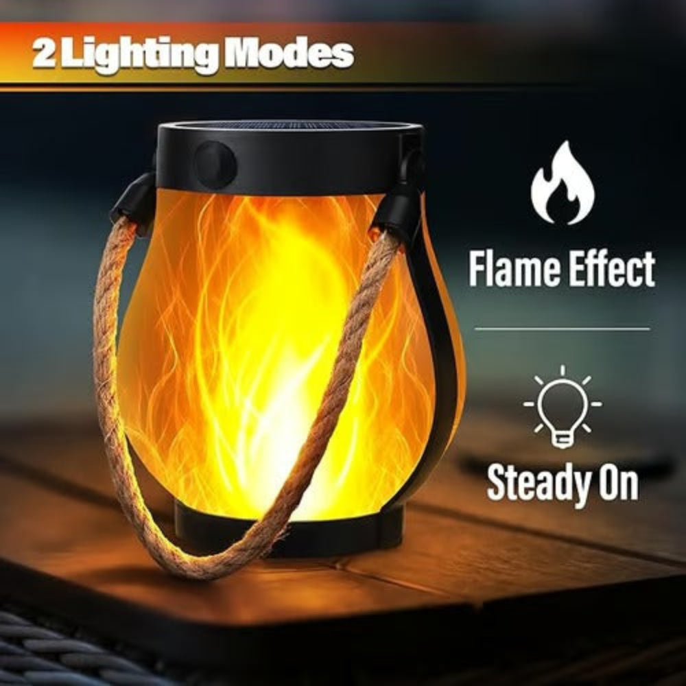 Flickering Effect Solar Lantern with Flame Design