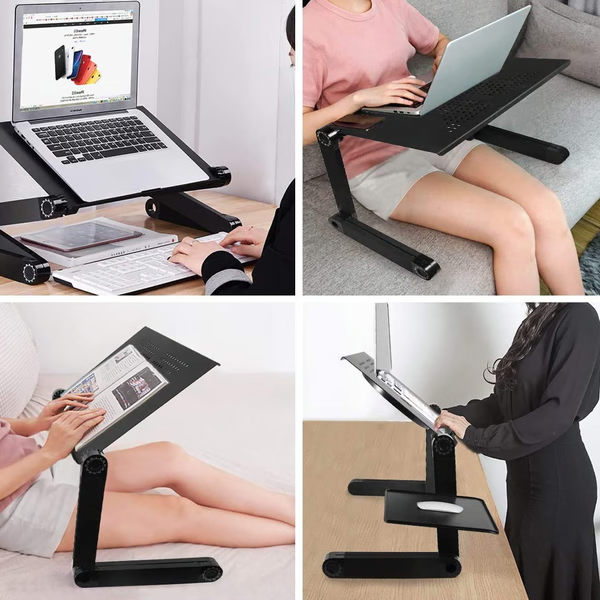 Adjustable Aluminum Laptop Stand | Ventilated Tray