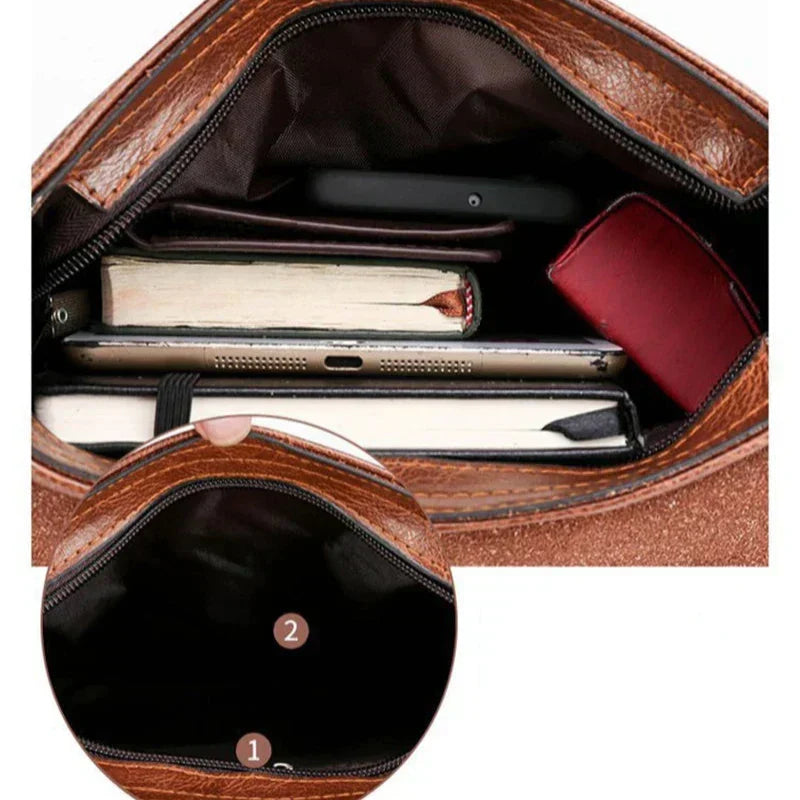 NobleCraft Large Leather Messenger Bag for Work and Play