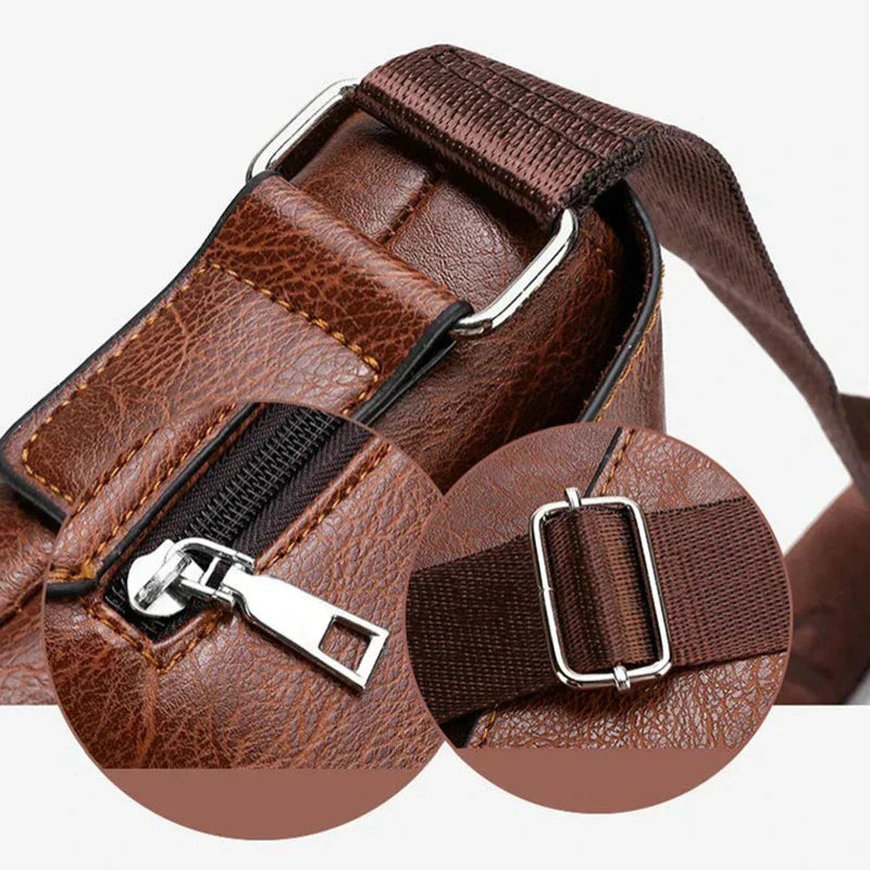 NobleCraft Large Leather Messenger Bag for Work and Play