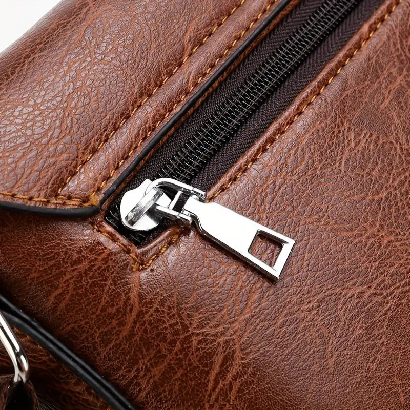 NobleCraft Large Leather Messenger Bag for Work and Play