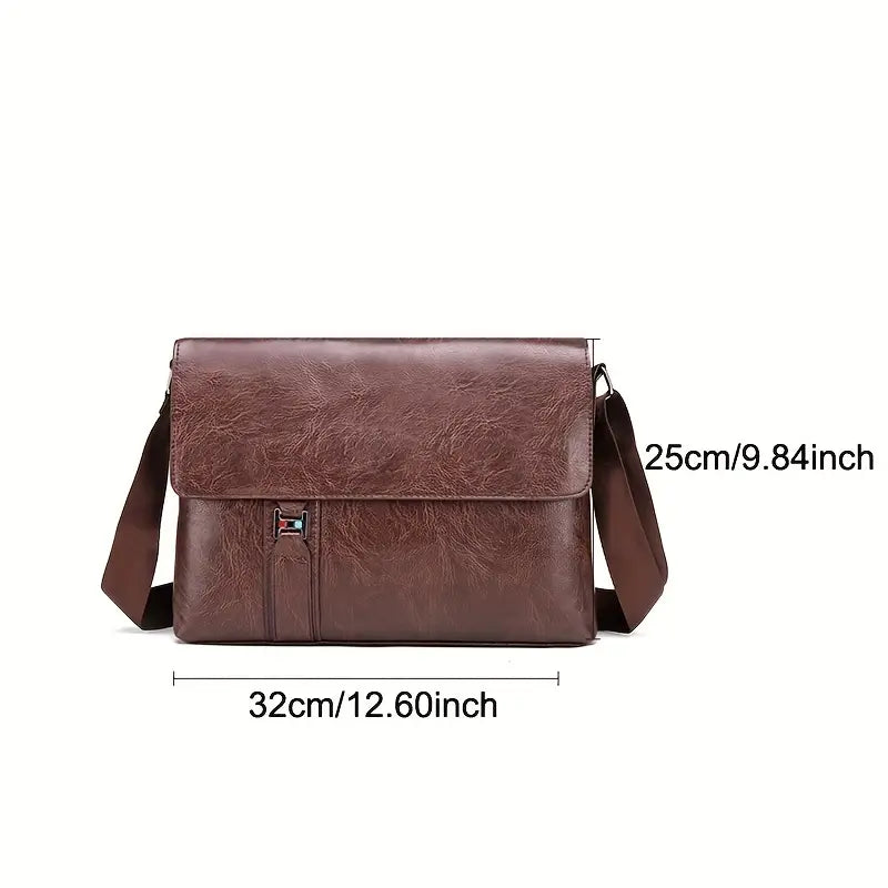 NobleCraft Large Leather Messenger Bag for Work and Play