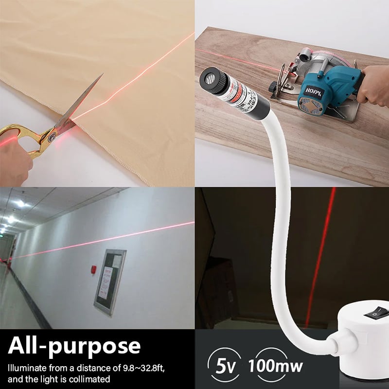 Laser Sewing Aid with Magnetic Base for Accurate Alignment