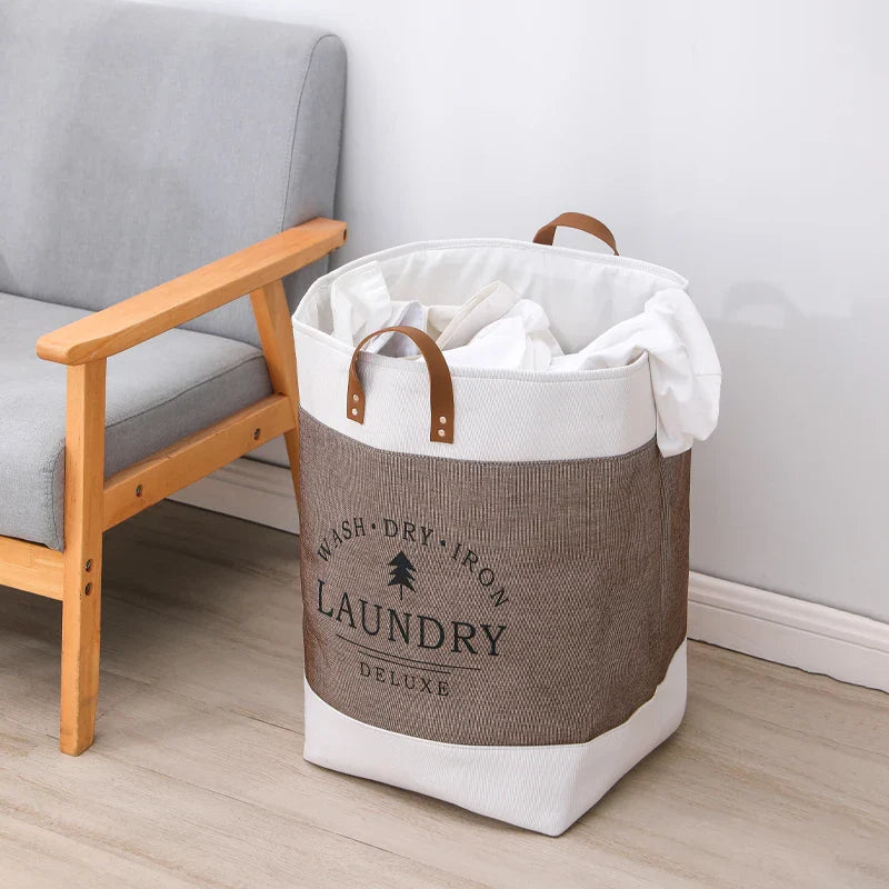 Chic Fabric Laundry Basket with Elegant Handles – Oversized Organizer