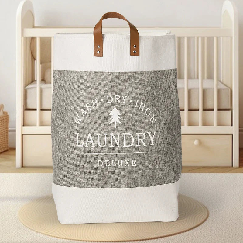 Chic Fabric Laundry Basket with Elegant Handles – Oversized Organizer