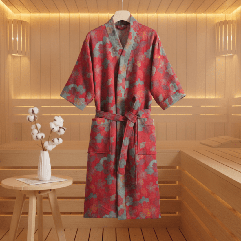 NaturaLuxe - Reversible Organic Cotton Kimono Robe for Ultimate Comfort