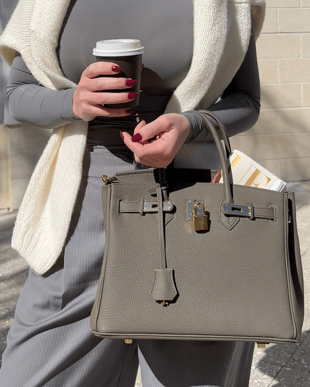 Sophisticated Leather Tote with Adjustable Strap and Generous Space