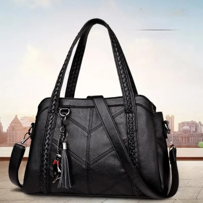 Spacious and Organized Women's Leather Tote Bag