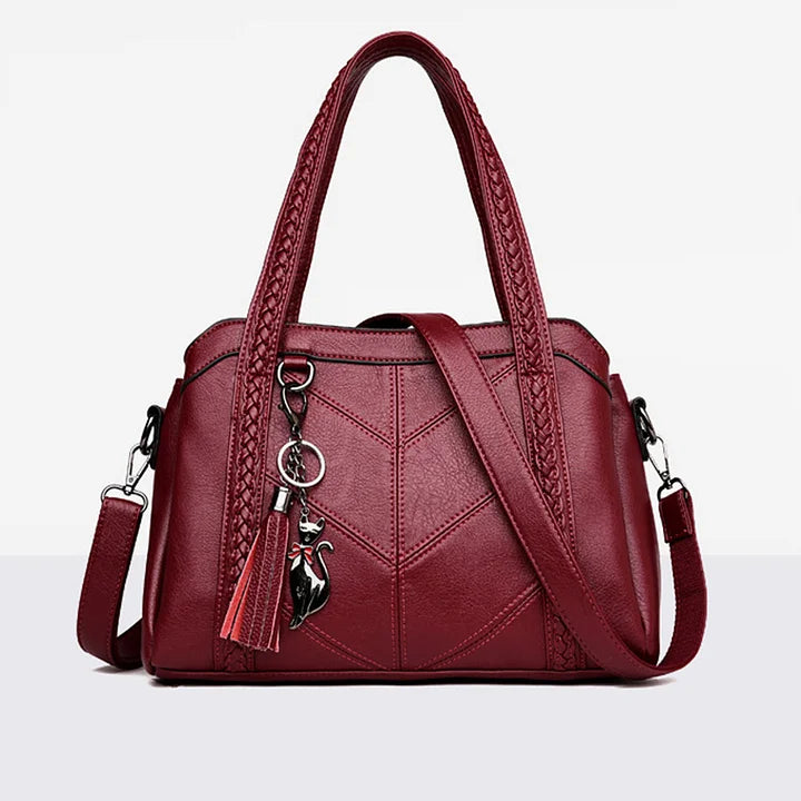 Spacious and Organized Women's Leather Tote Bag