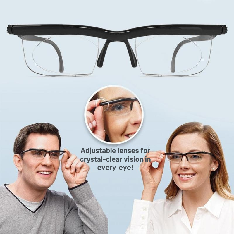 Reading Glasses with Adjustable Focus for Clear Vision