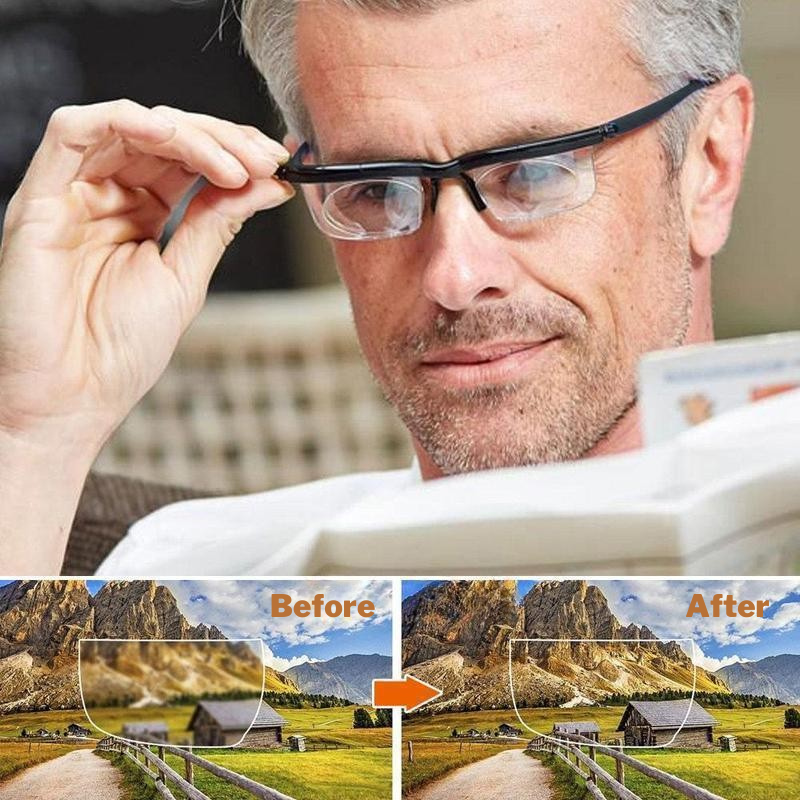 Reading Glasses with Adjustable Focus for Clear Vision