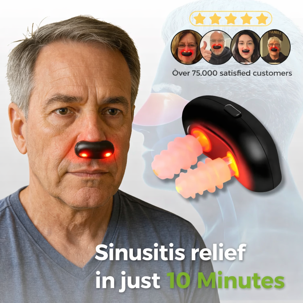 Wireless Nasal Light Therapy Device with Automatic Shut-Off
