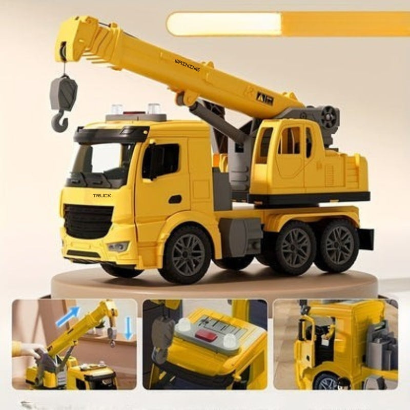 Dynamic Construction Crane Truck Toy with Lights & Sounds