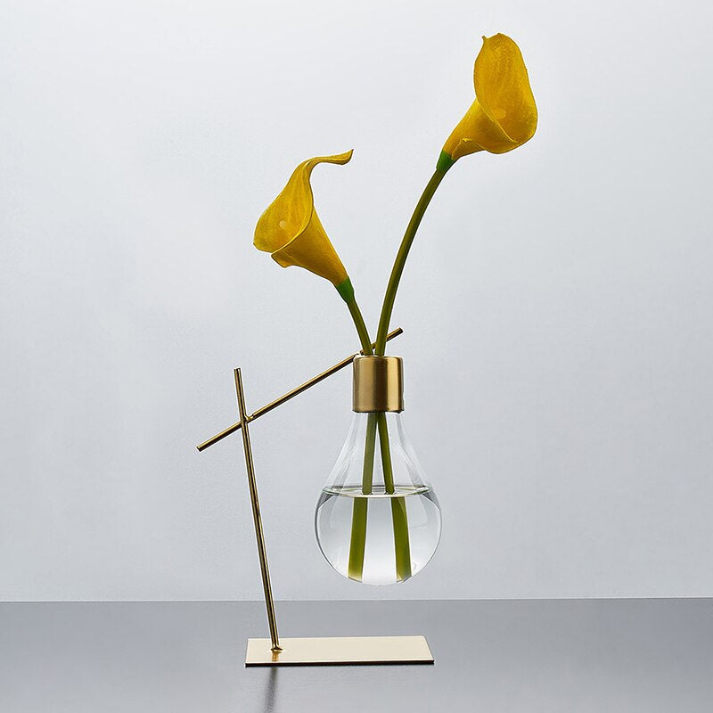 Chic Glass Plant Propagation Holder in Bulb Shape