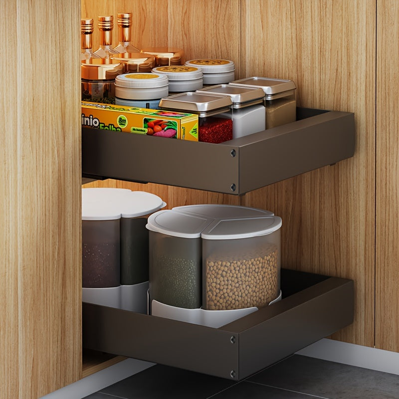 Smart Slide-Out Kitchen Cabinet Storage Solution