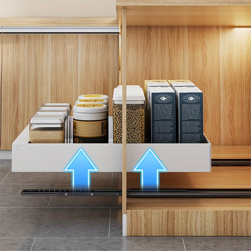 Smart Slide-Out Kitchen Cabinet Storage Solution