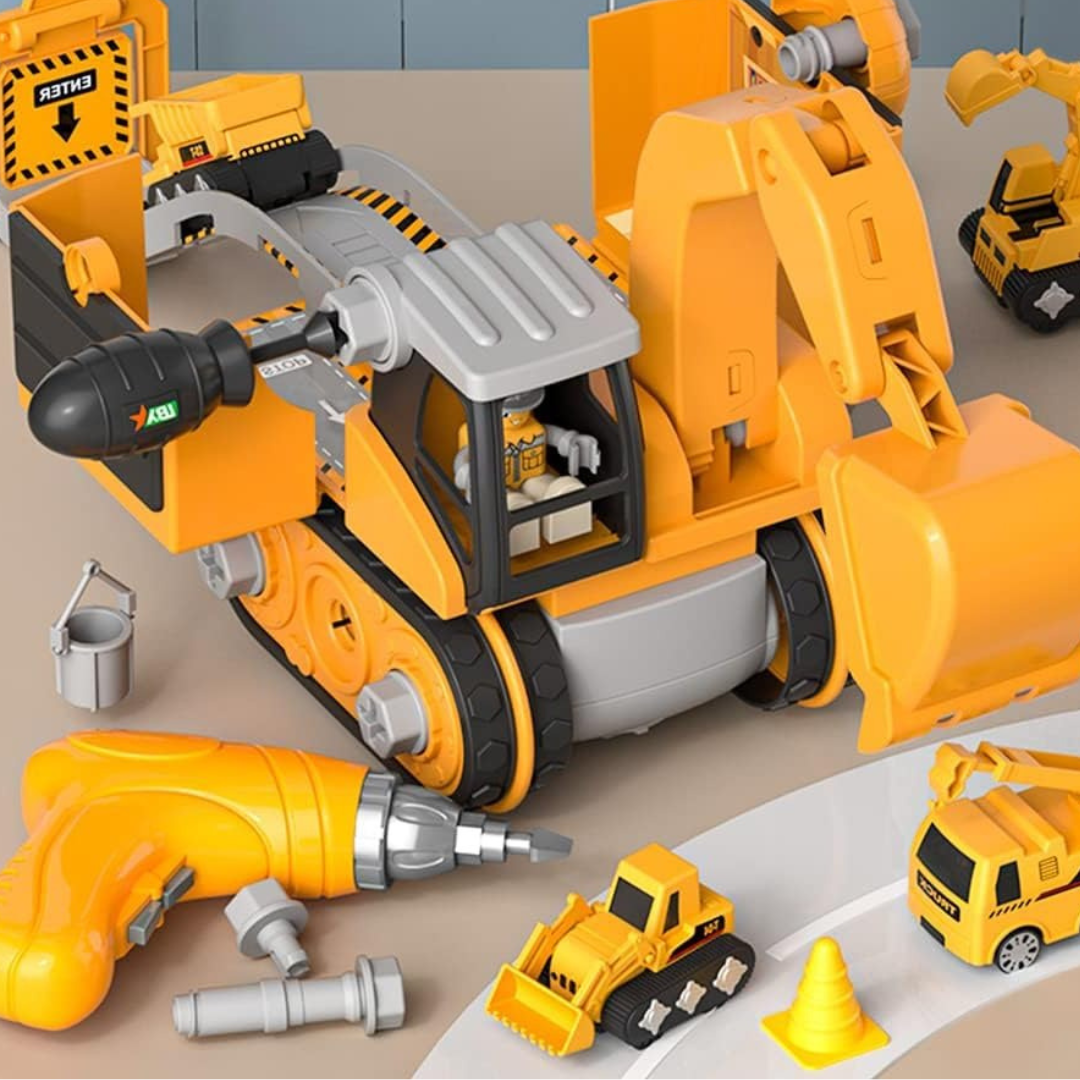 Dynamic Construction Playset with Excavator and Crane