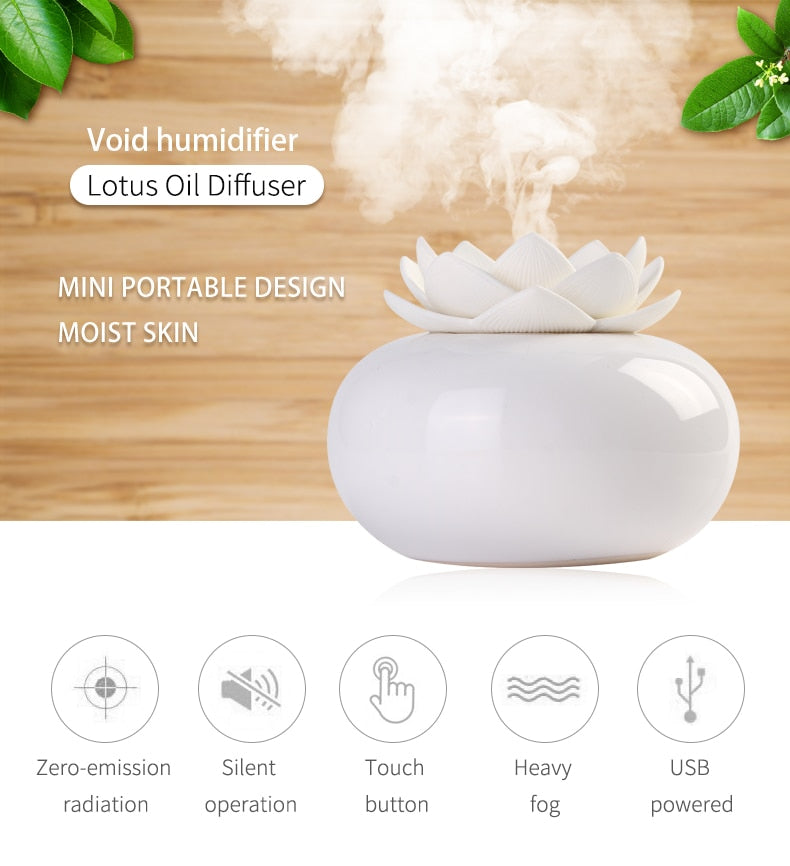 Serenity Bloom Ceramic Aroma Diffuser and Humidifier