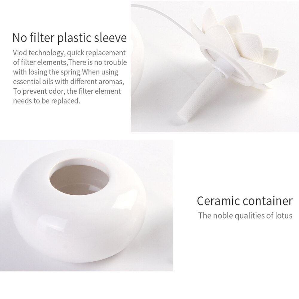 Serenity Bloom Ceramic Aroma Diffuser and Humidifier