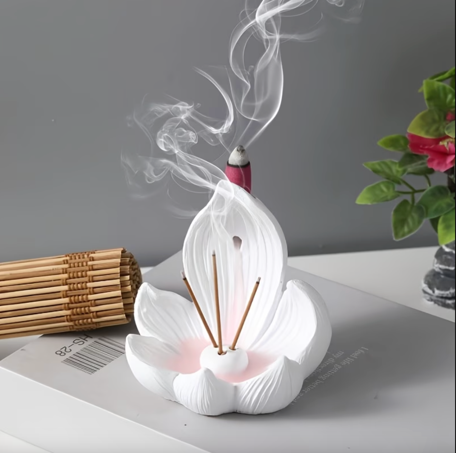 Serenity Lotus Backflow Incense Holder for Indoor Use