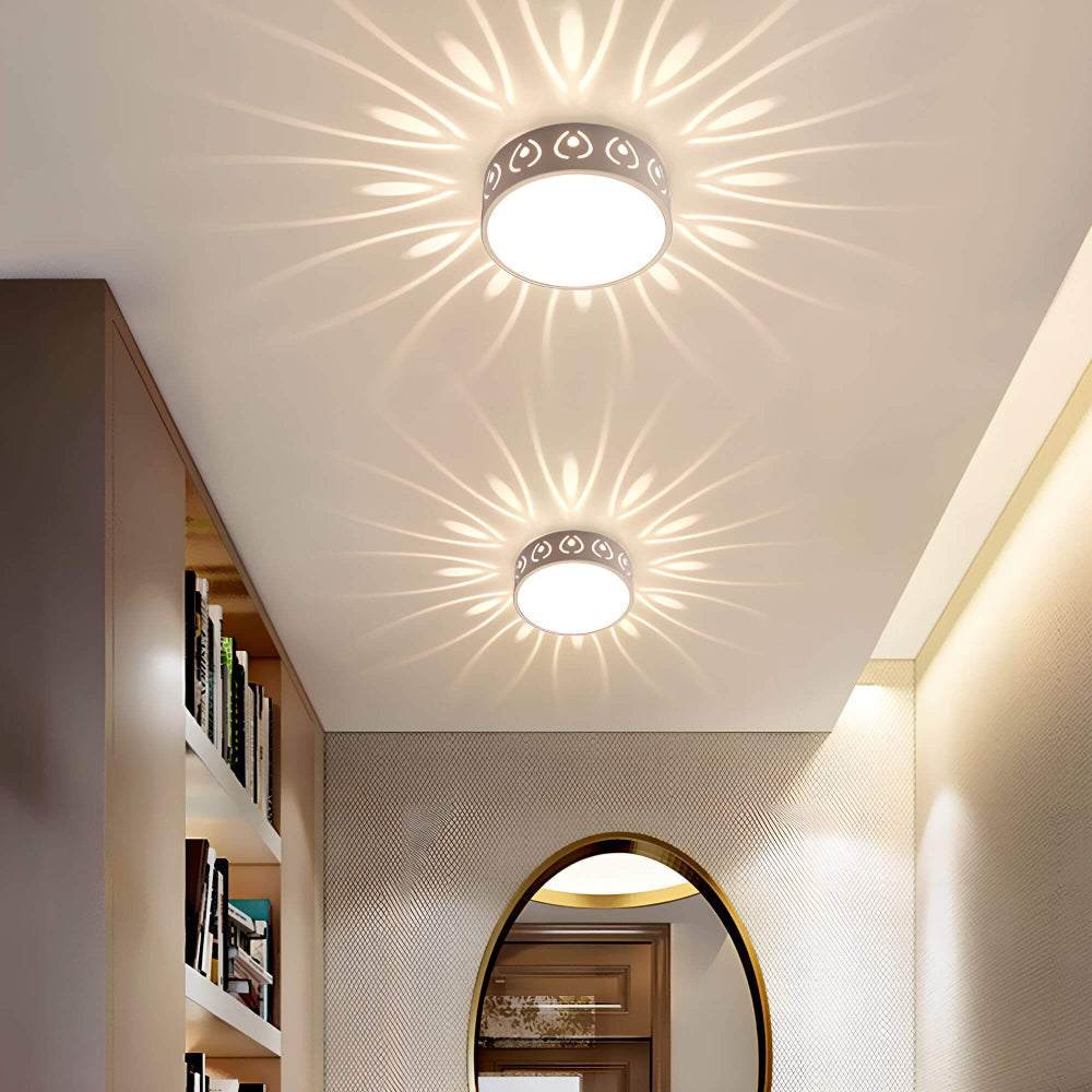 AuraGlow Contemporary LED Ceiling Fixture with Gentle Warm Light